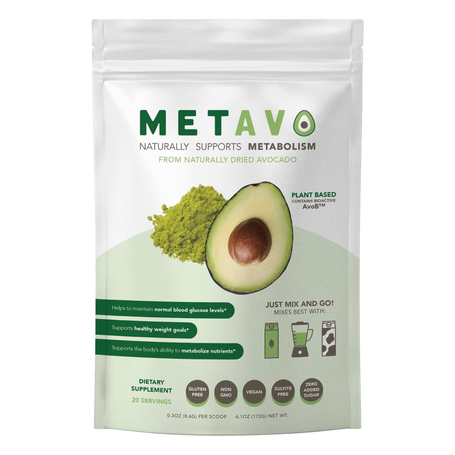 METAVO Naturally Dried Avocado (172 gr)