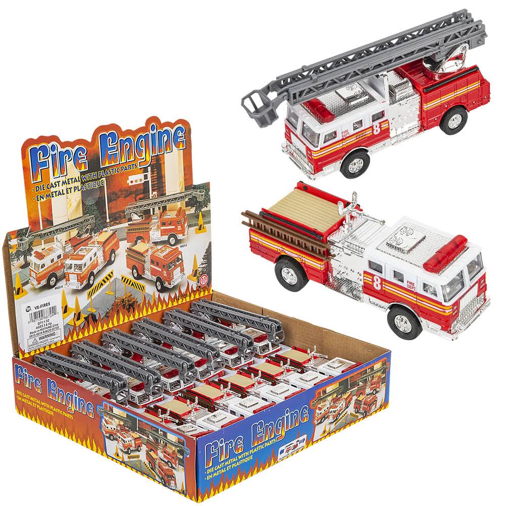 5.5" Die Cast Pull Back Fire Truck
