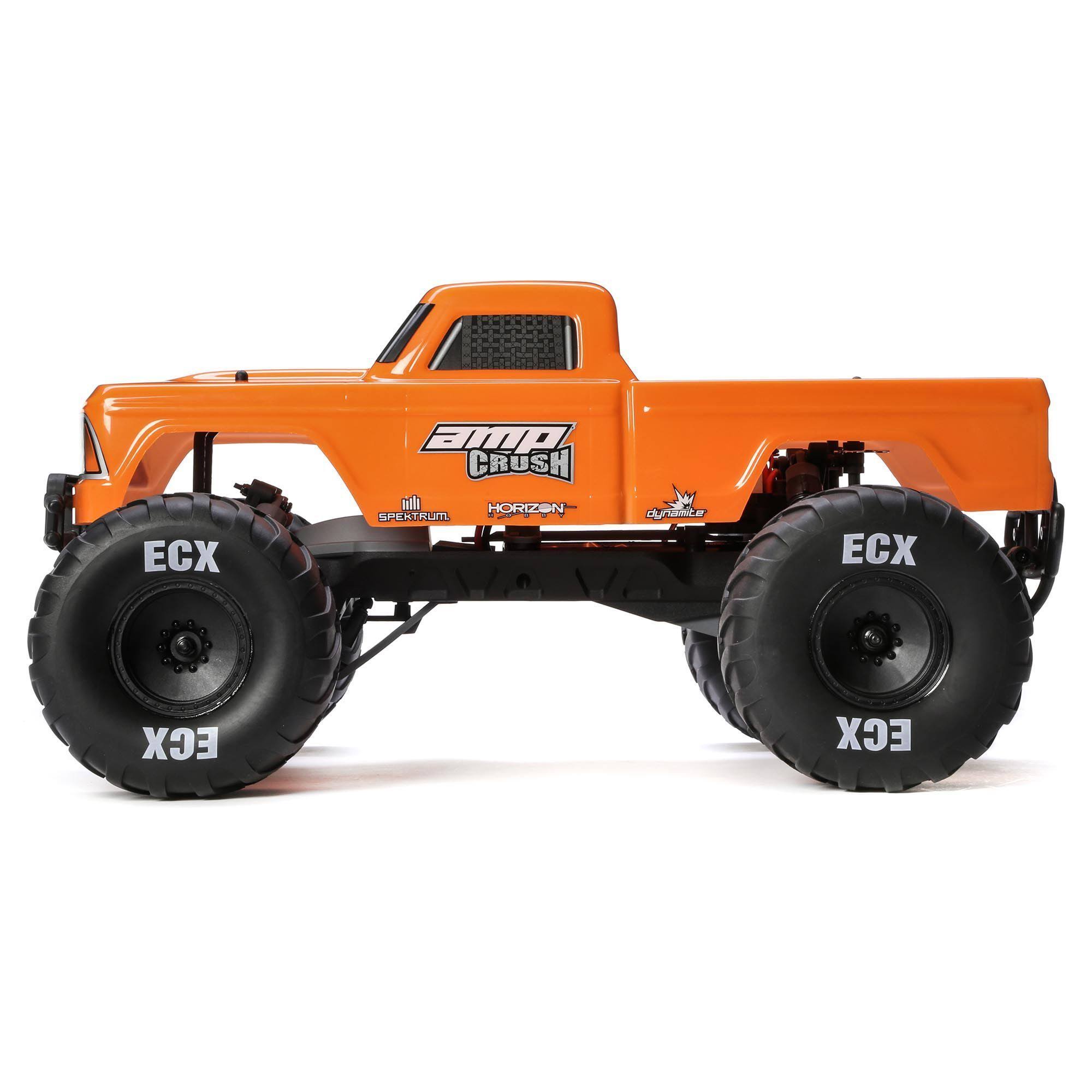 ECX 1/10 Amp Crush Monster Truck, 2WD RTR Orange