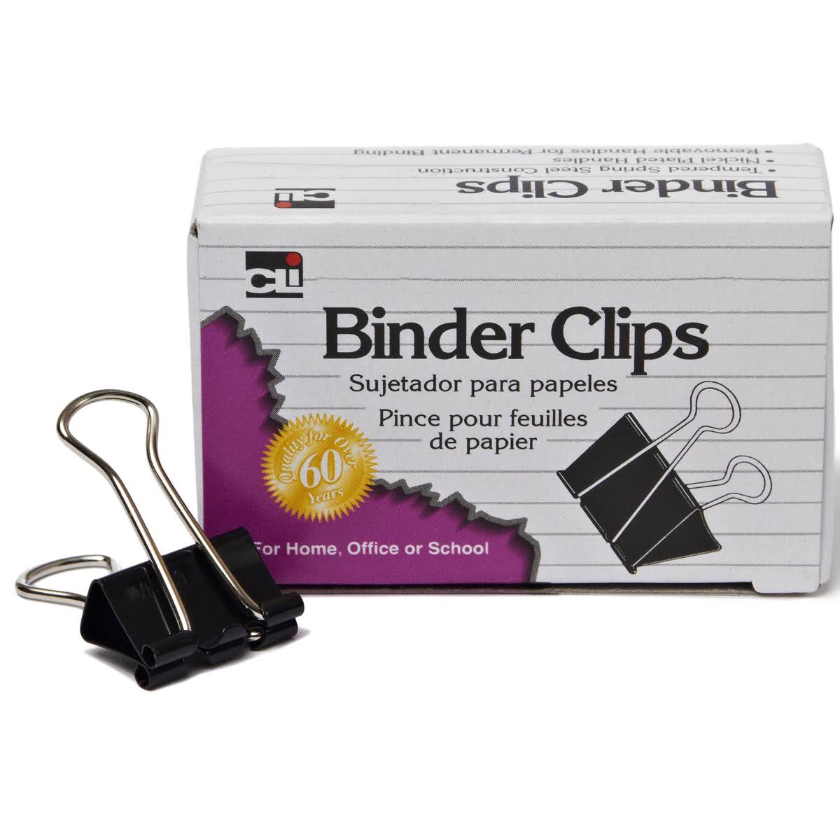 Mini Binder Clips 12/pkg-black Charles Leonard