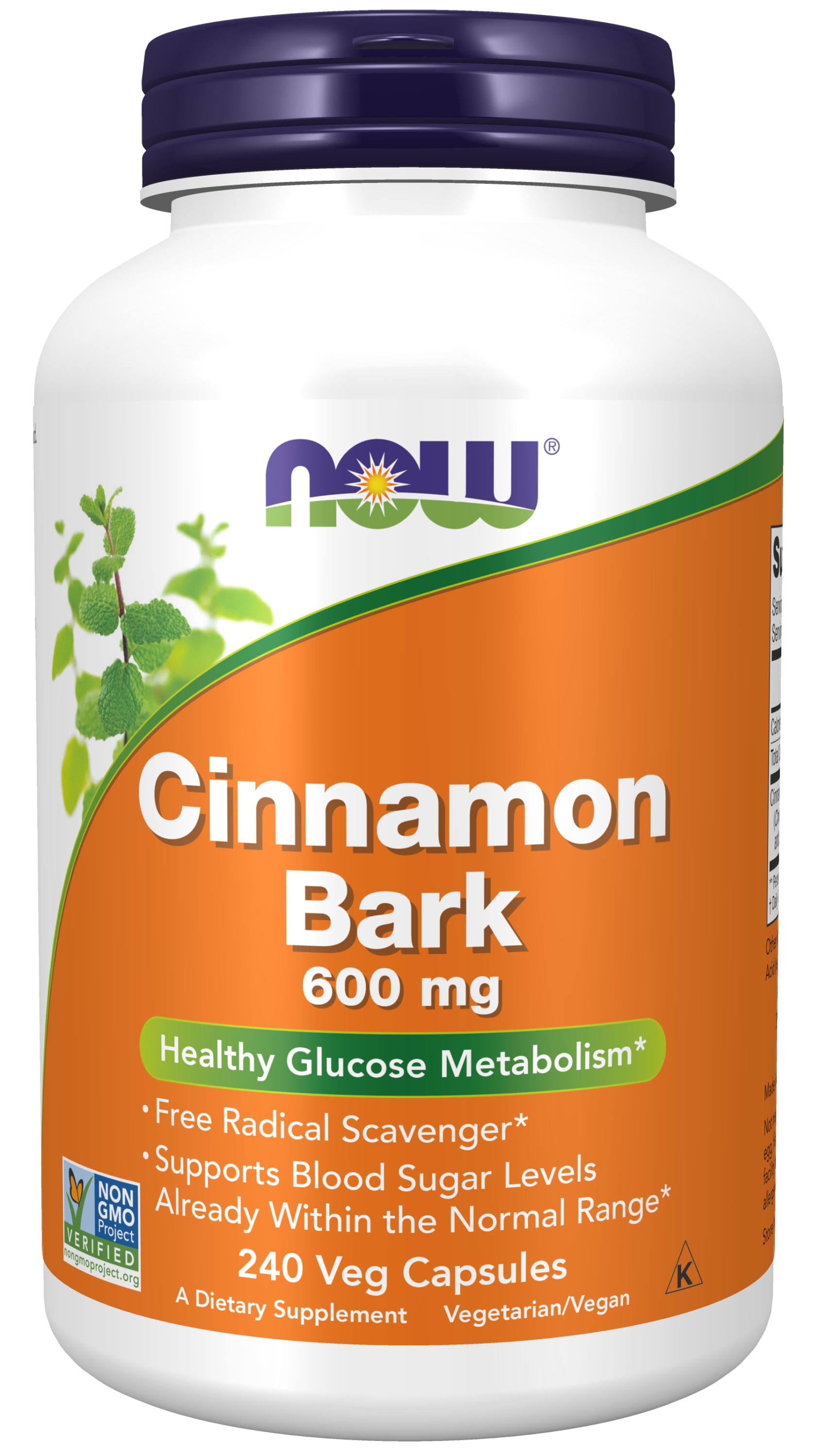 Now Foods Cinnamon Bark Supplement - 240 Capsules