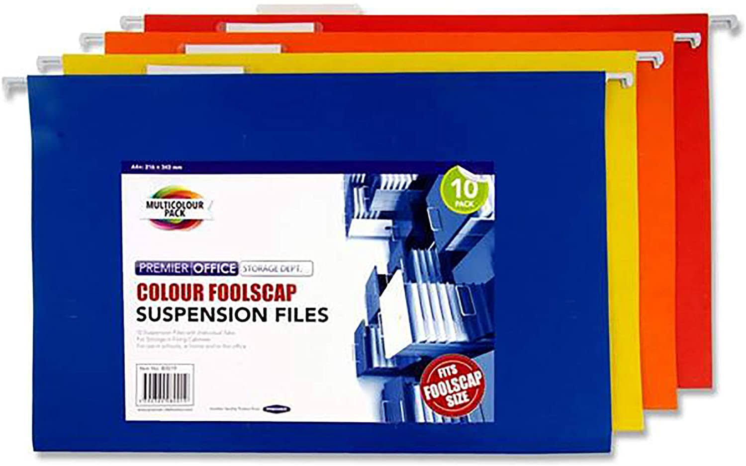 Premier Stationery Foolscap Coloured Suspension File, A2880019