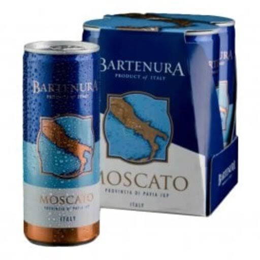 Bartenura Moscato Wine in A Can - Pack of Four 4x250ml