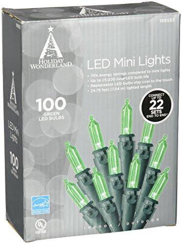 Noma Christmas Led Light Set - Mini, Green, 100ct
