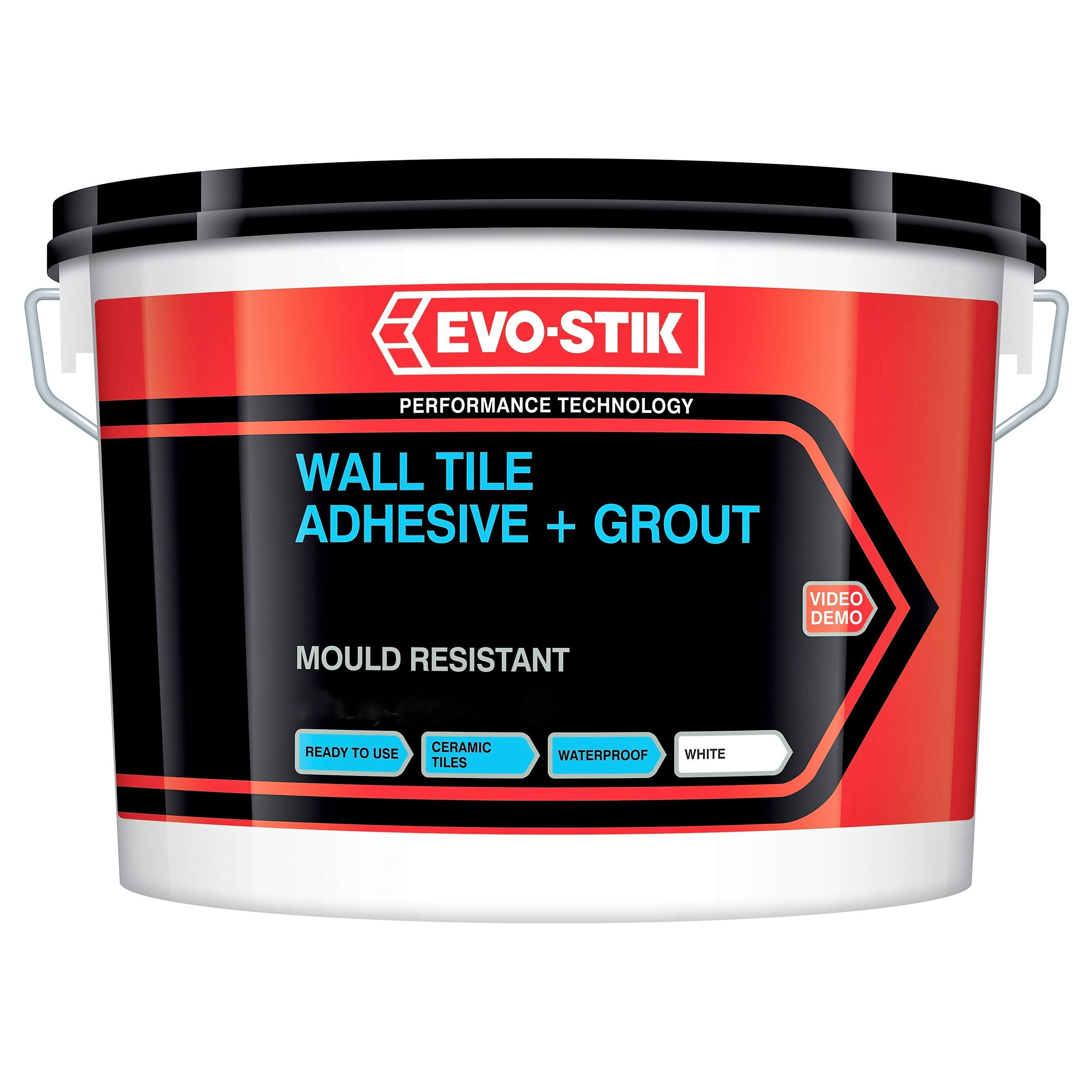 Evo-Stik 30811580 Mould Resistant Wall Tile Adhesive & Grout 1 Litre