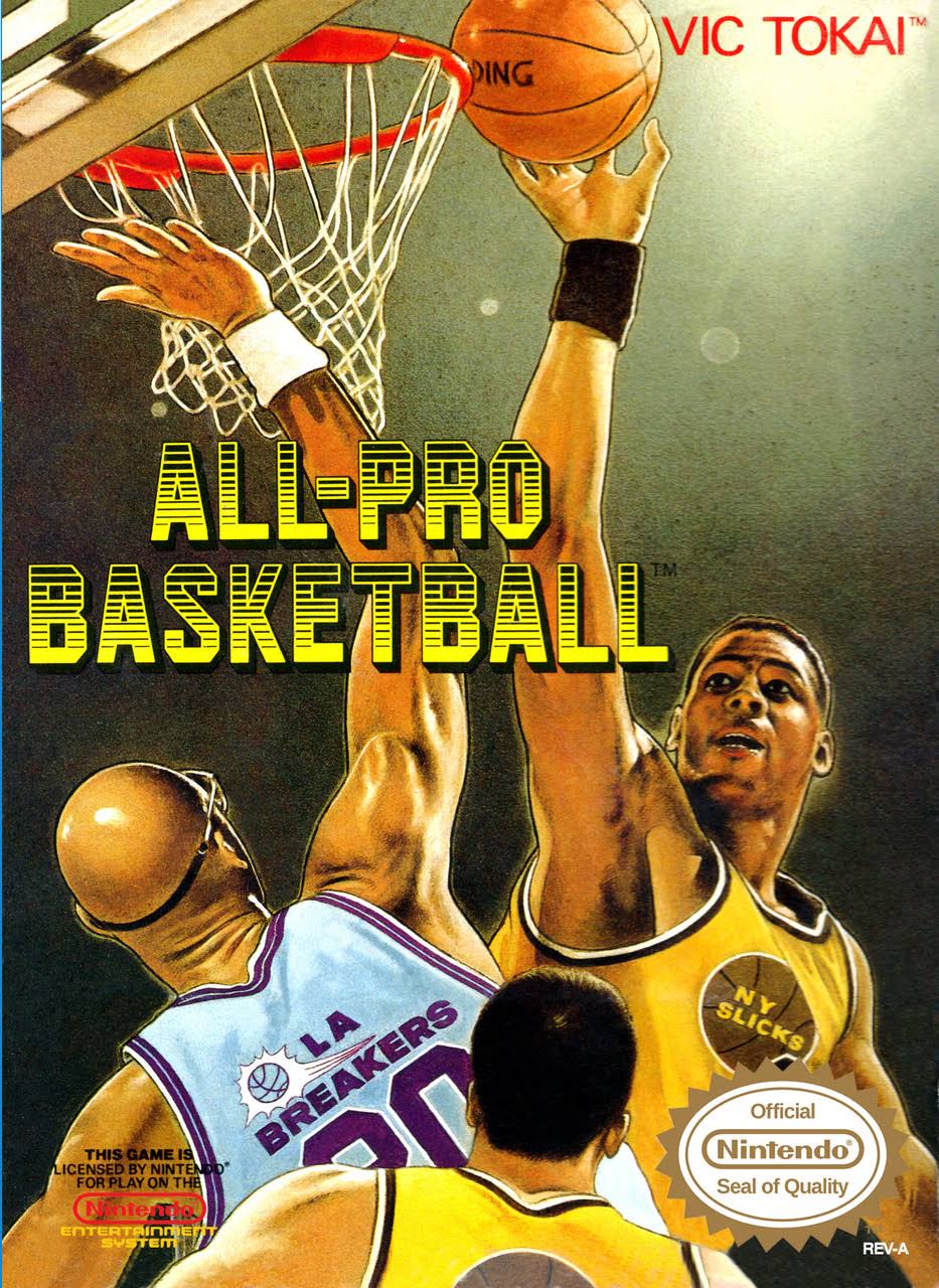 All-Pro Basketball NBA ORIGINAL NINTENDO NES Game Tested + Working & Authentic