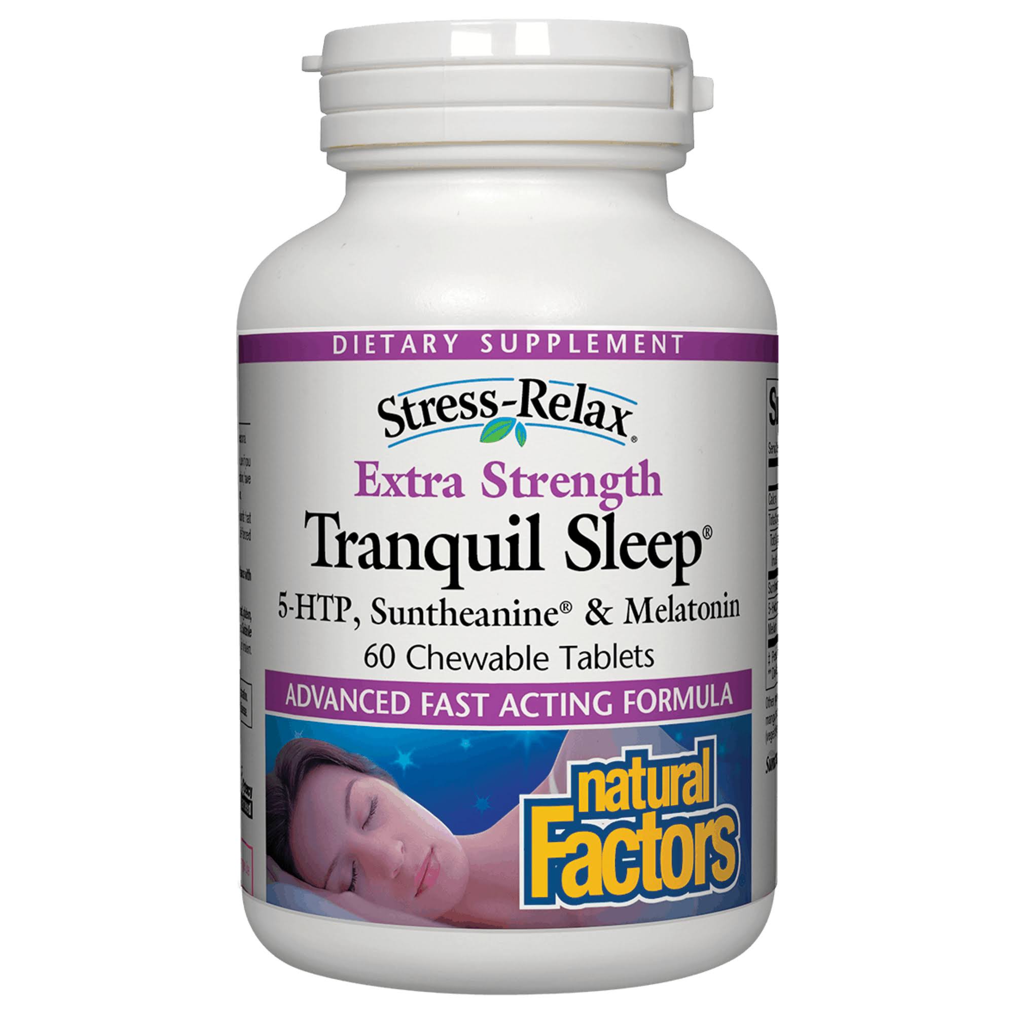 Natural Factors Tranquil Sleep Extra Strength Dietary Supplement - 60 Tablets