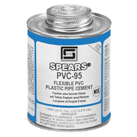 Spears PVC95C-010 - Cement - 1/2 Pint PVC-95 Med Body Clear Flex
