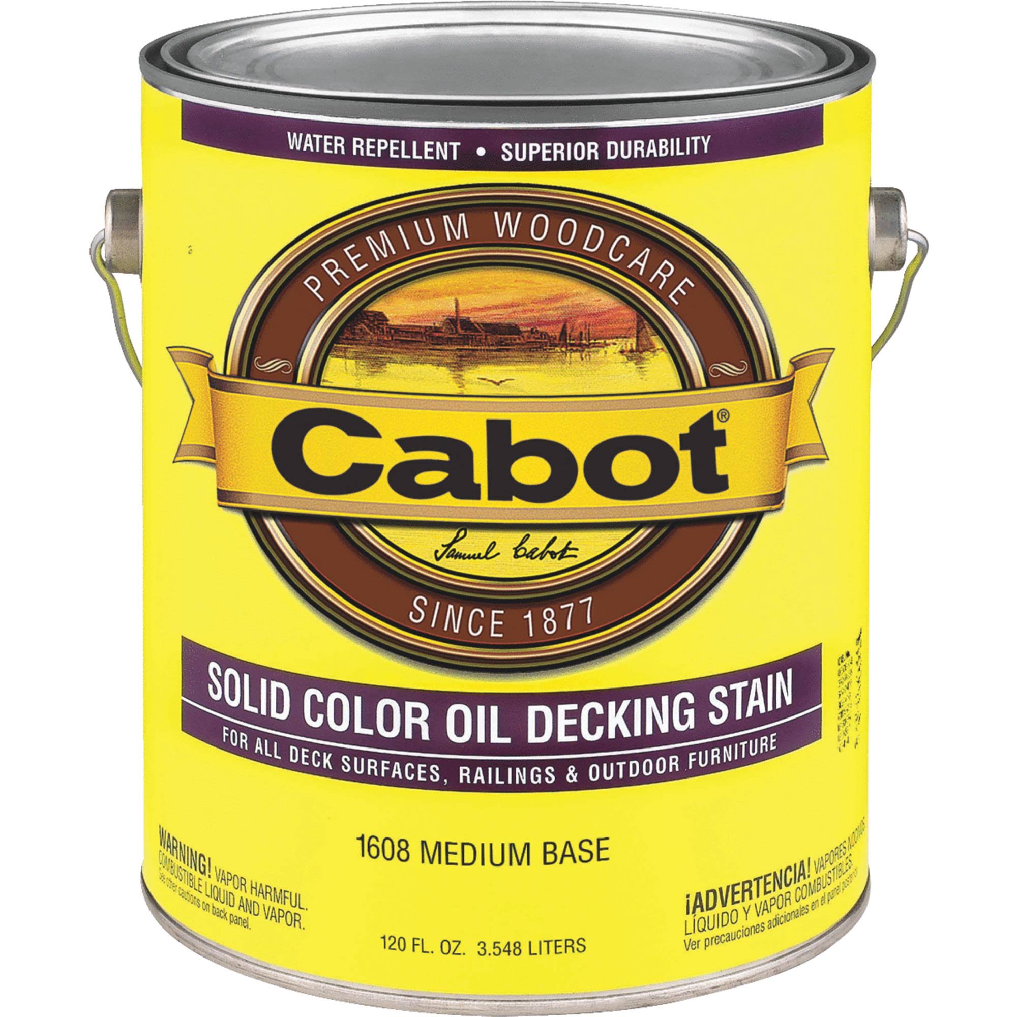 Cabot Solid Color Oil Decking Stain - 120oz, Medium Base
