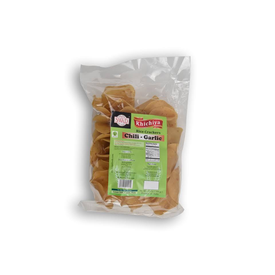 Swad Khichiya Rice Crackers- Chilli-garlic 12 oz