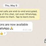 WhatsApp rolls out new 'reactions' feature, allowing users to respond to messages with emoji
