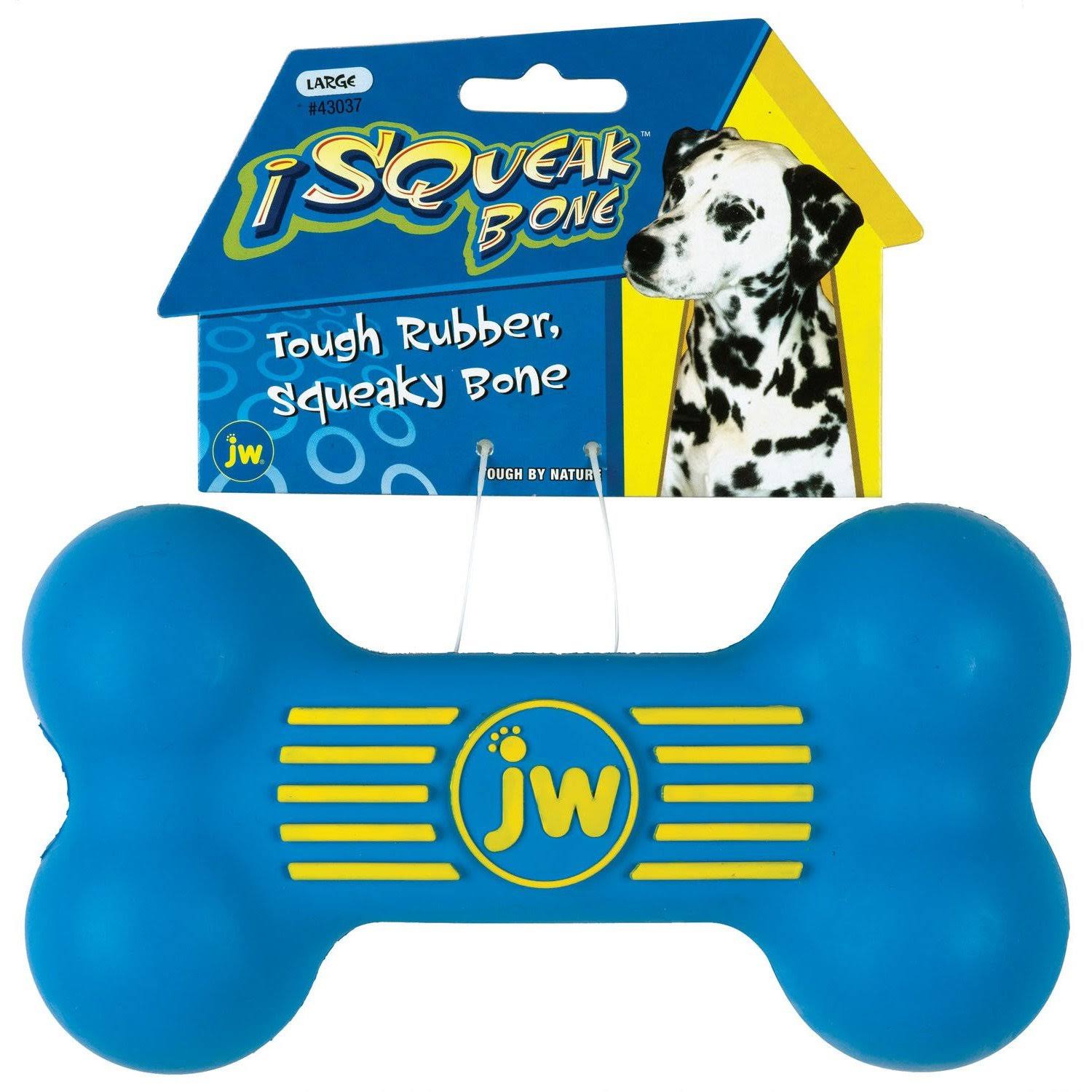 JW Pet Company iSqueak Rubber Bone Dog Toy - Large