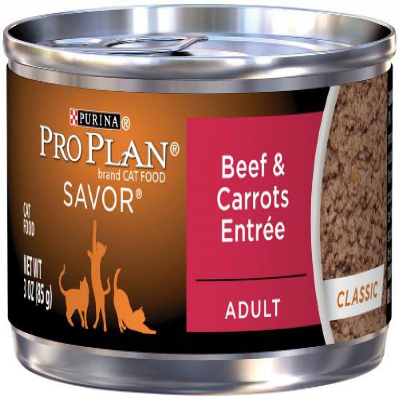 Purina Pro Plan Adult Cat Food - Beef & Carrots, 3oz