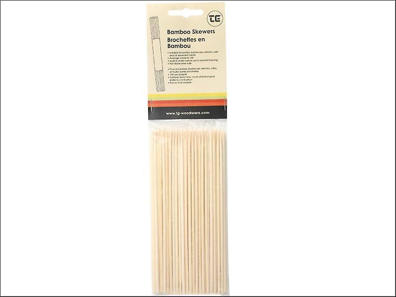 100 x Skewers / Sate Sticks In Bamboo (carded) Size 150mm
