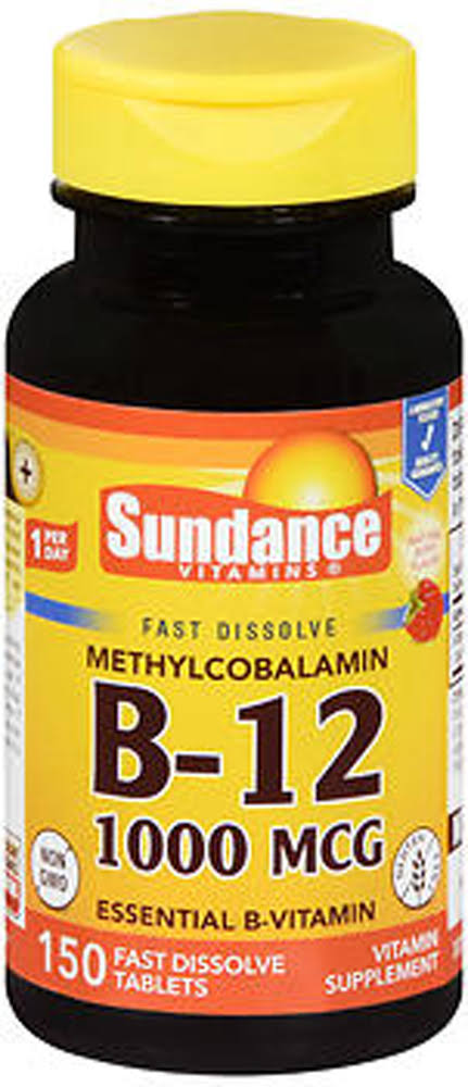 Sundance Methylcobalamin Vitamin B-12 Dietary Supplement - Fast Dissolve Tablets, 150 Count