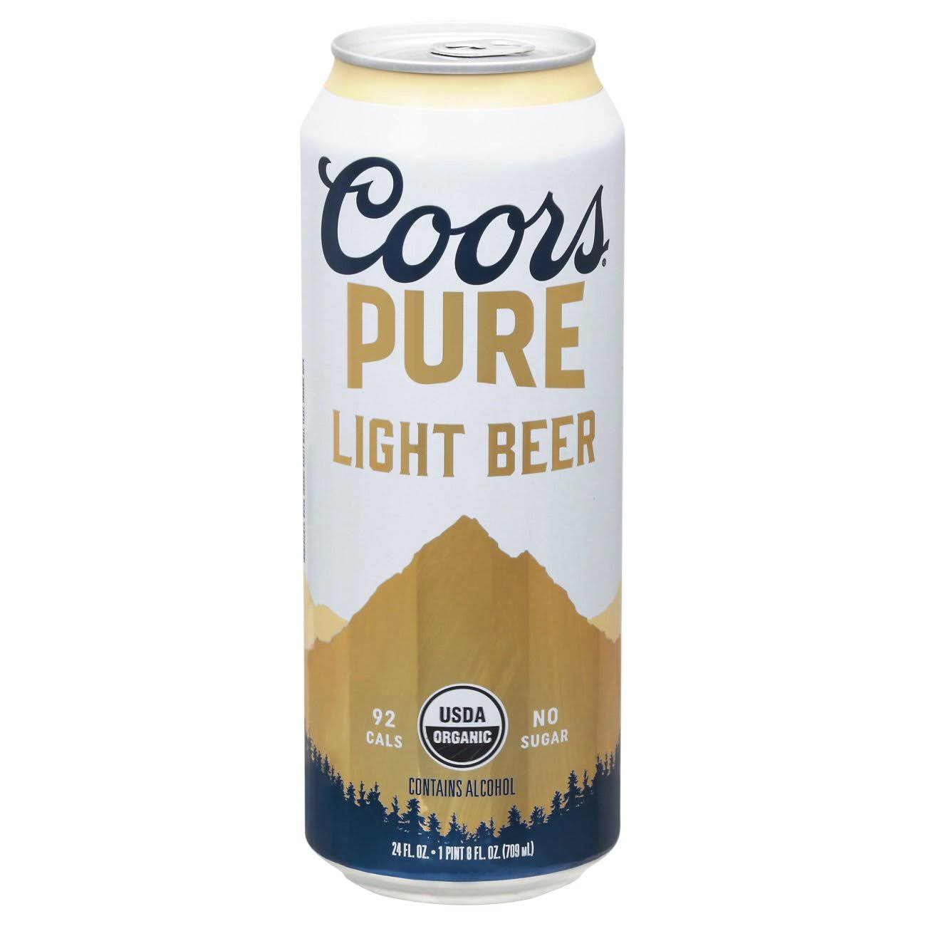 Coors Pure Beer, Light - 24 fl oz