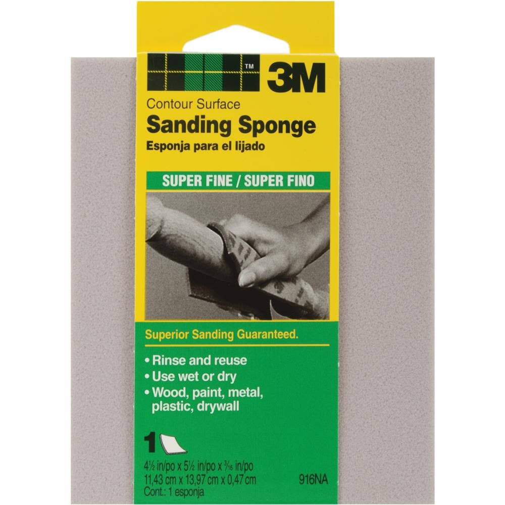 3M Contour Surface Sanding Sponge - 4.5in x 5.5in x .1875in