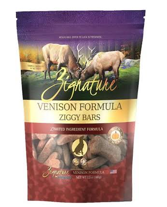Zignature Limited Ingredient Venison Formula Ziggy Bars 12 oz