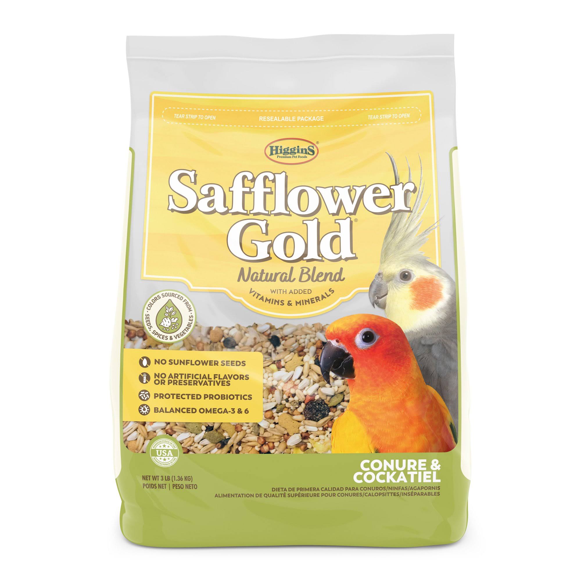 Higgins Safflower Gold Natural Parrot Food