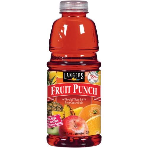 Langers Juice Drink, Fruit Punch - 32 fl oz bottle