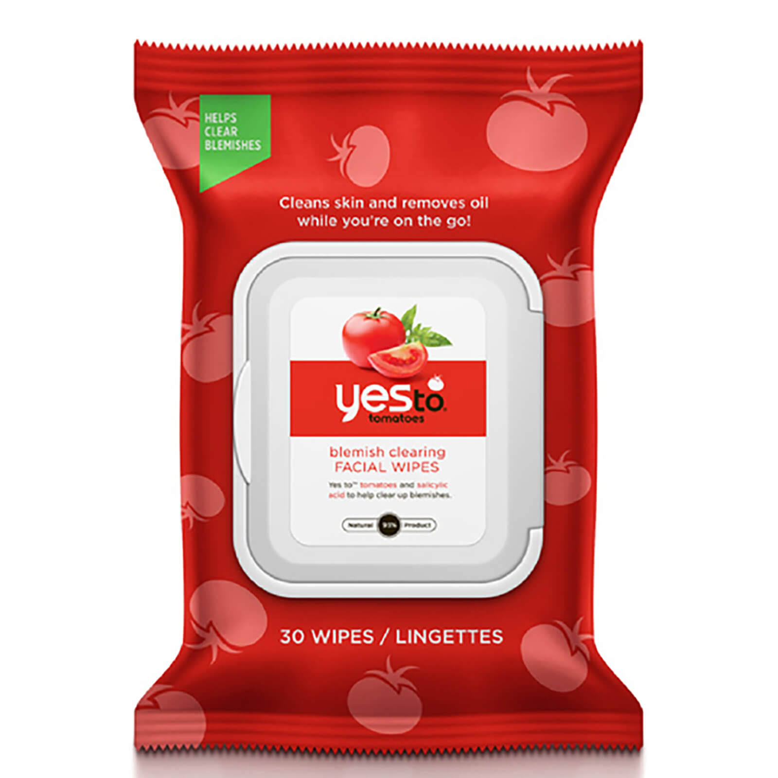 Yes To Tomatoes Blemish Clearing Facial Wipes - Pack of 30