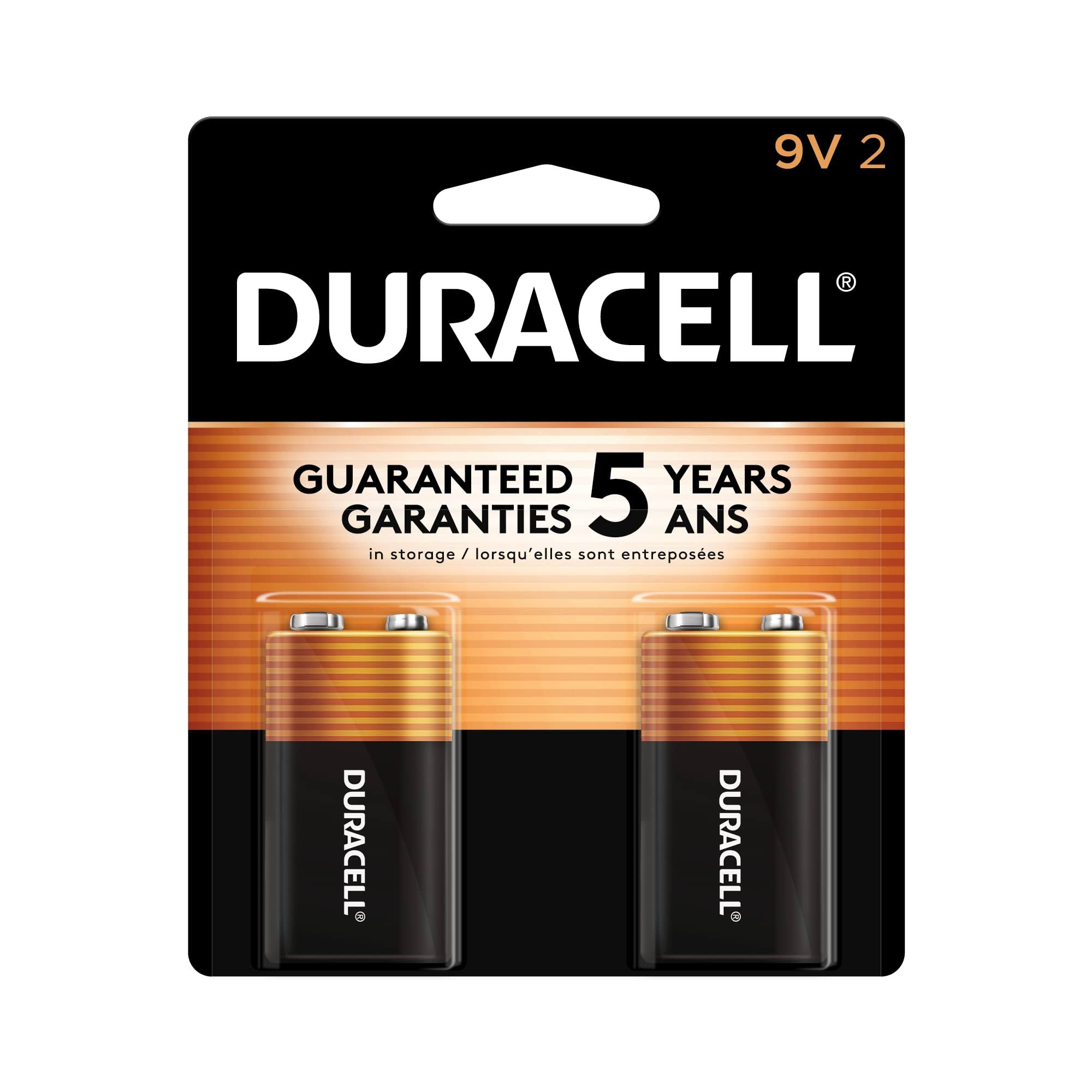 Duracell 9V Alkaline Batteries - 2 pack