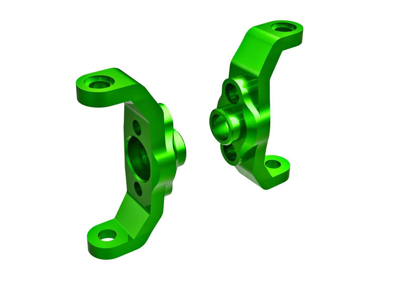 Traxxas 9733-GRN Caster Blocks, 6061-T6 Aluminum (green-anodized) (Left & Right)