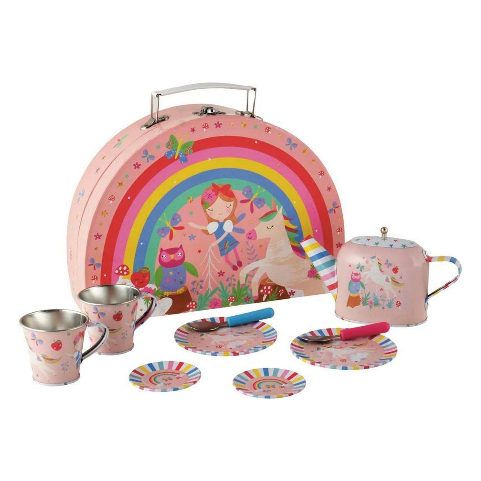 Floss & Rock Tin Tea Set 10 Piece - Rainbow Fairy