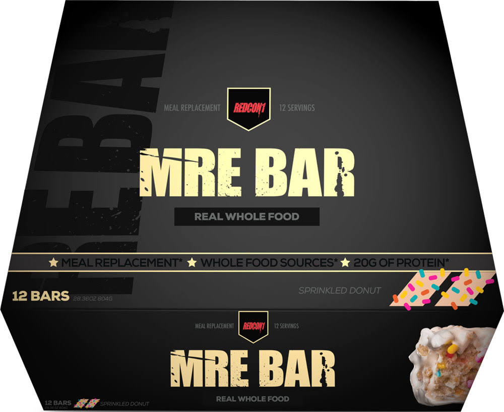 RedCon1 MRE Protein Bar Box of 12 / Sprinkled Donut