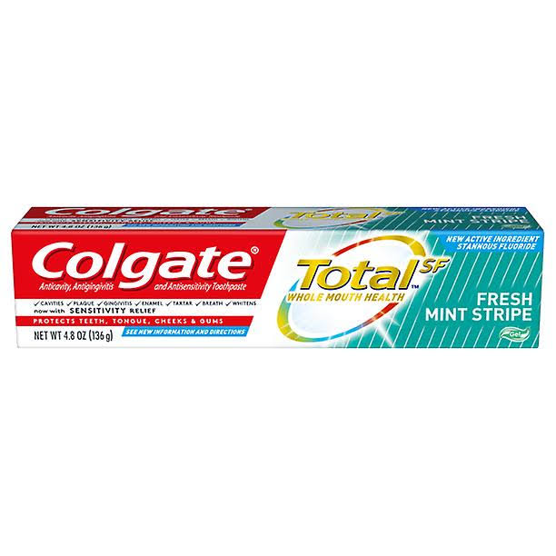 Colgate Total Toothpaste, Fresh Mint Stripe Gel, 4.8 Ounce