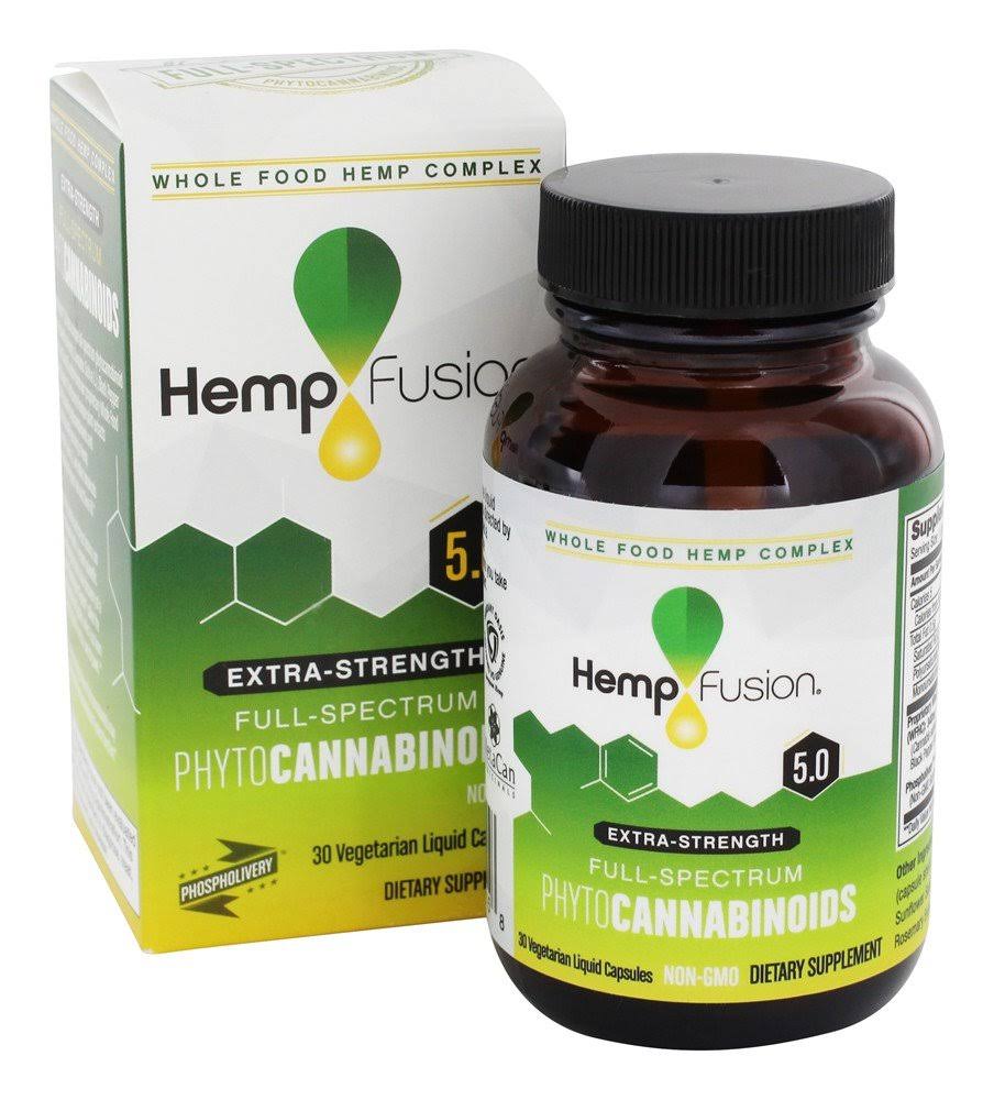 Hemp Fusion - 5.0 Full-Spectrum Phytocannabinoids Extra-Strength - 30 Vegetable Liquid Capsules
