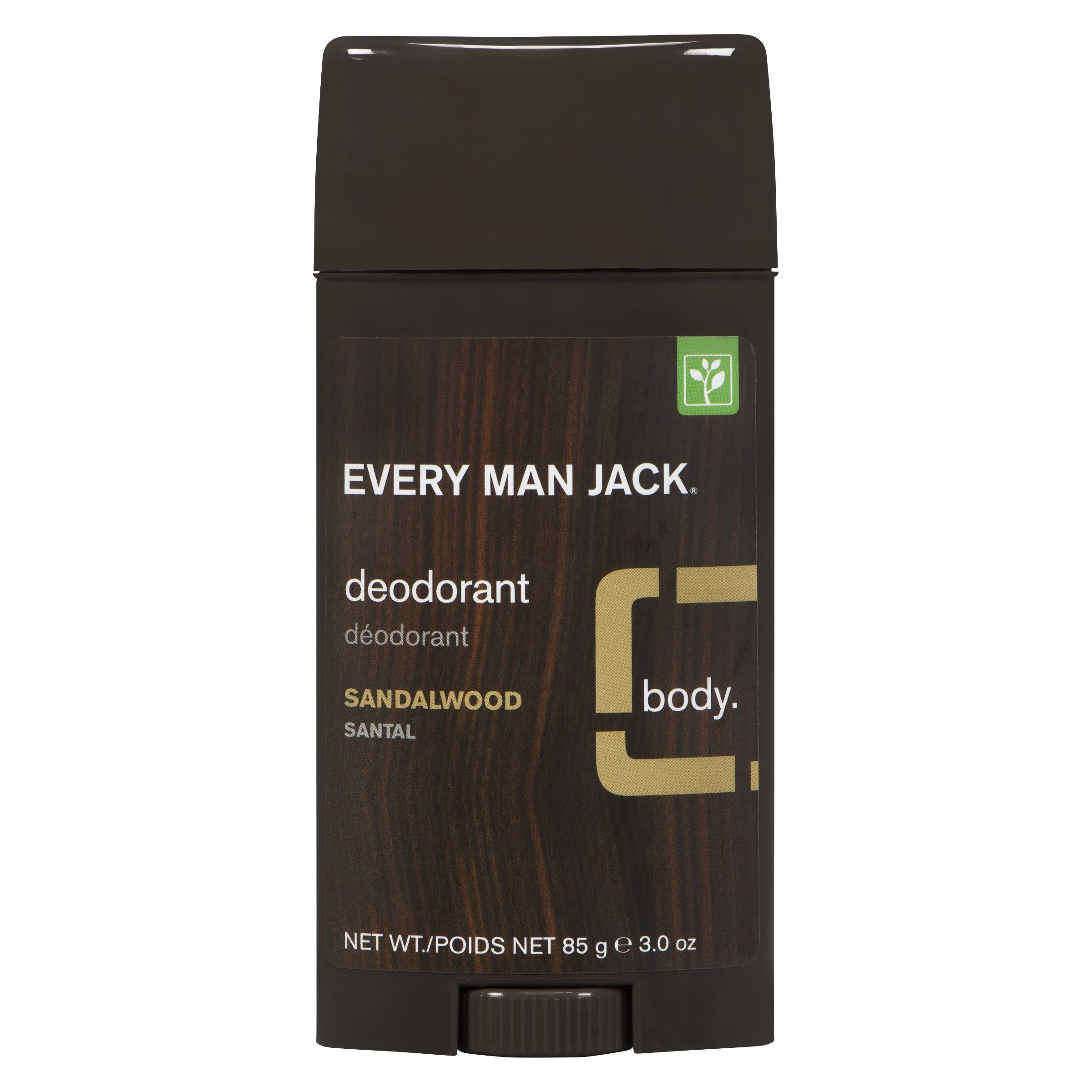 Every Man Jack Sandalwood Deodorant Stick, 85 Gr