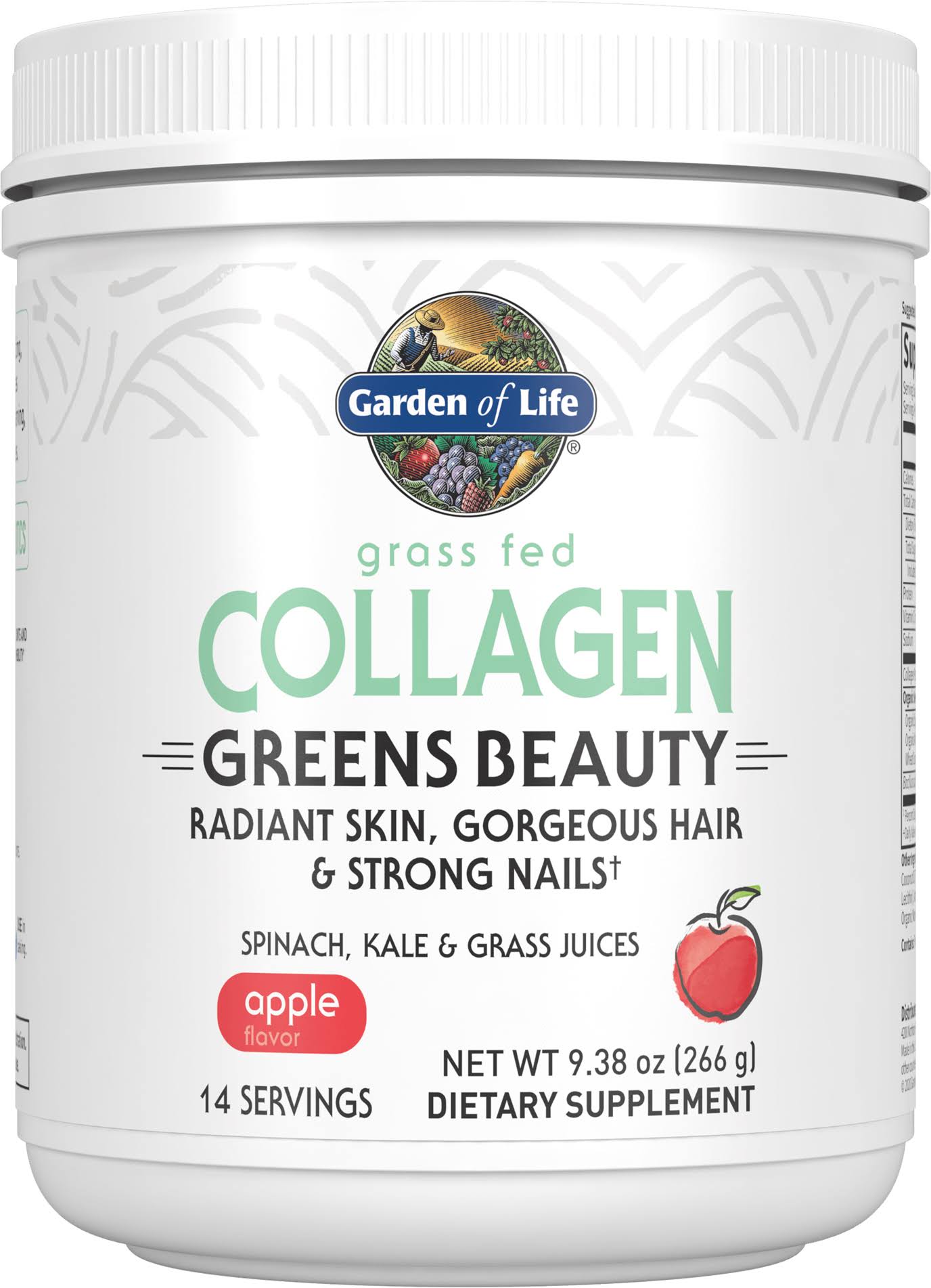 Garden Of Life Collagen, Apple Flavor - 9.38 oz