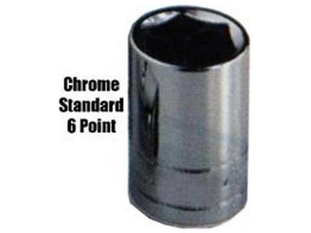 K Tool International 1/2" Drive Standard 6 Point Chrome Socket 1-1/16", KTI23134