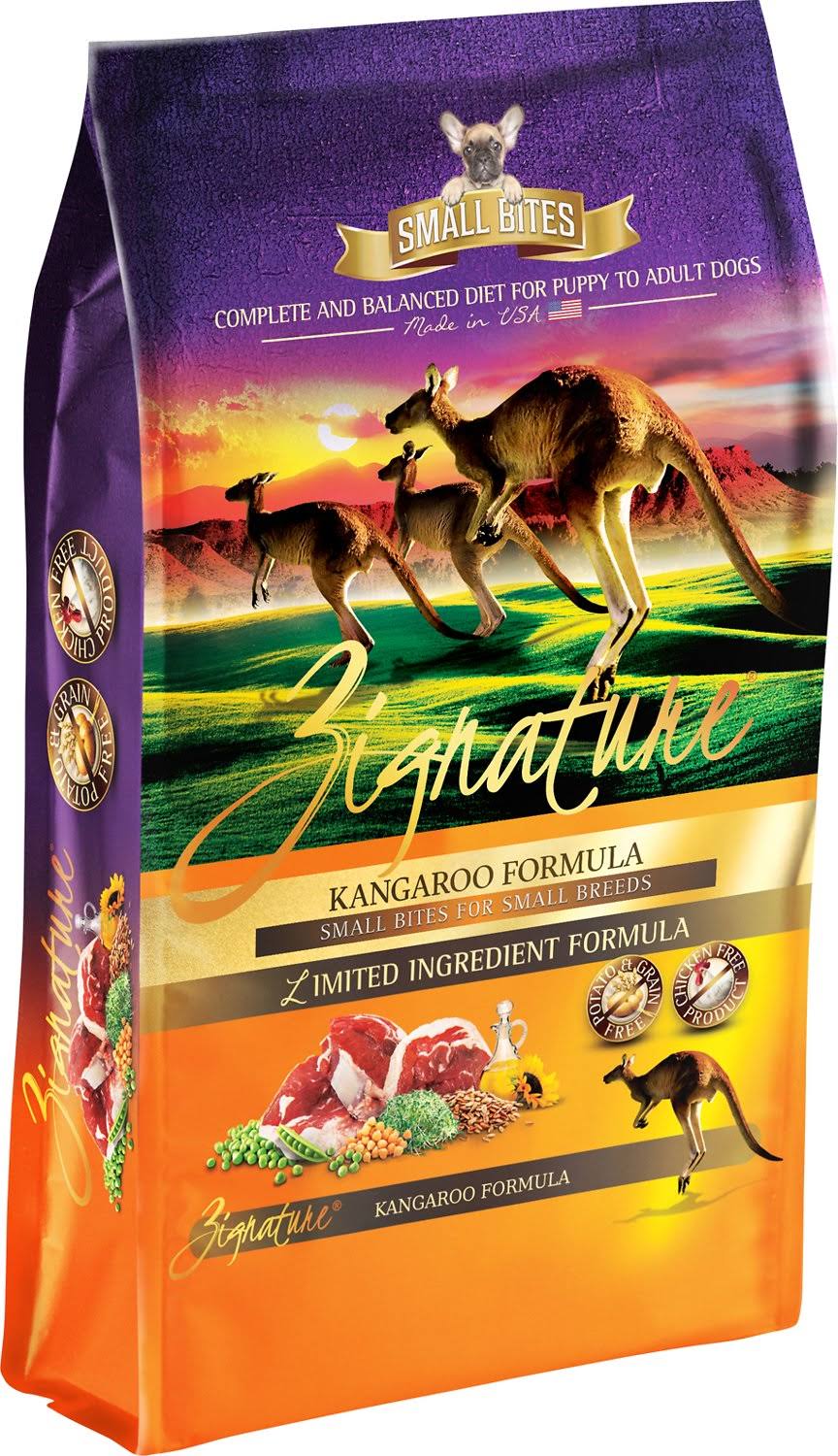 Zignature Grain Free Kangaroo Small Bites Formula Dry Dog Food 6.1kg