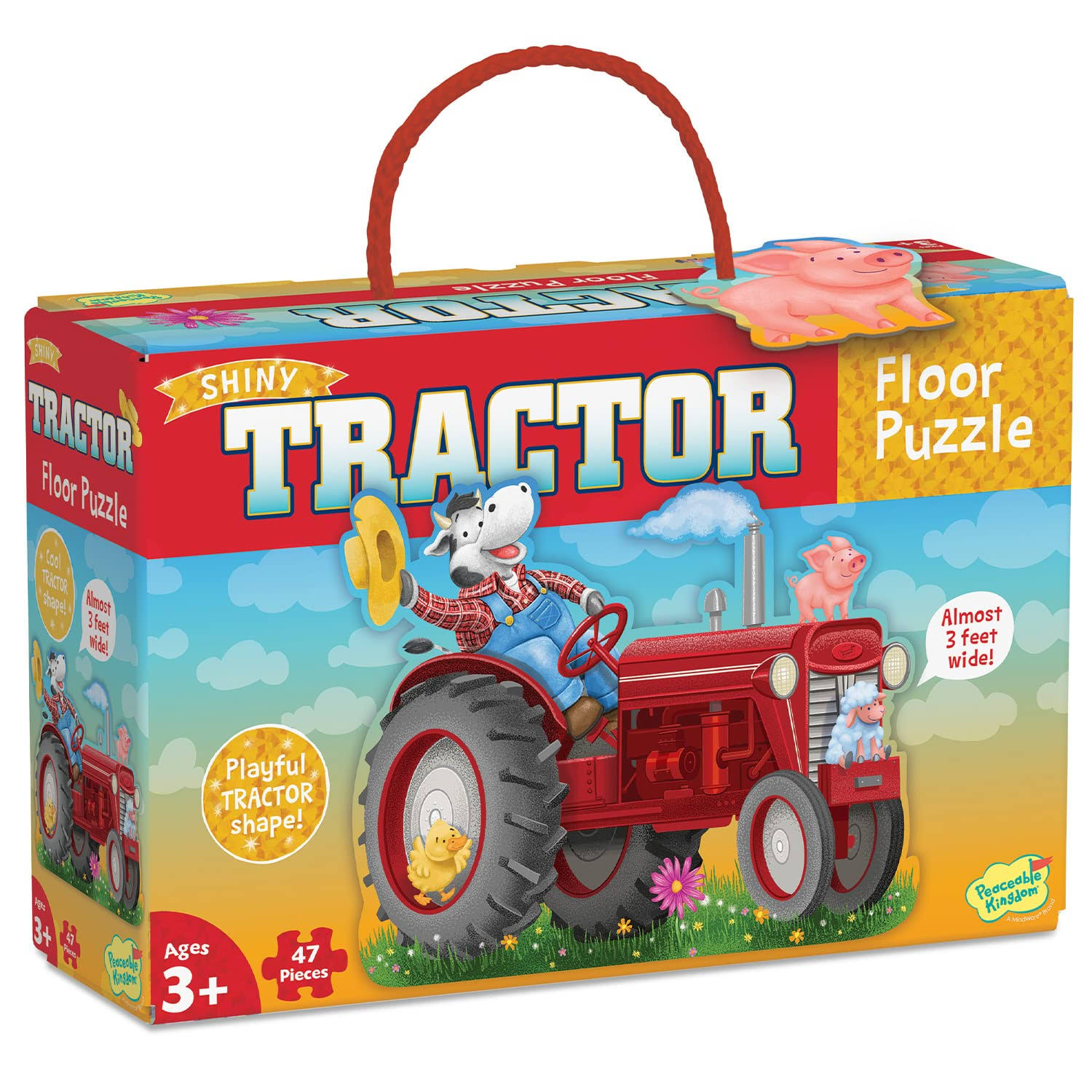 Peaceable Kingdom Tractor Floor Puzzle