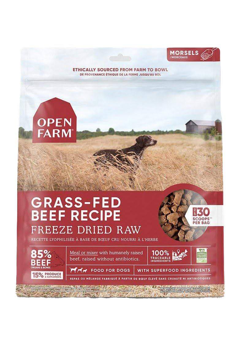 Open Farm Freeze Dried Raw Dog Food Grass-Fed Beef / 3.5 oz