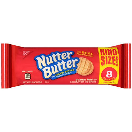 Nabisco Nutter Butter Sandwich Cookies - Peanut Butter, 3.5oz
