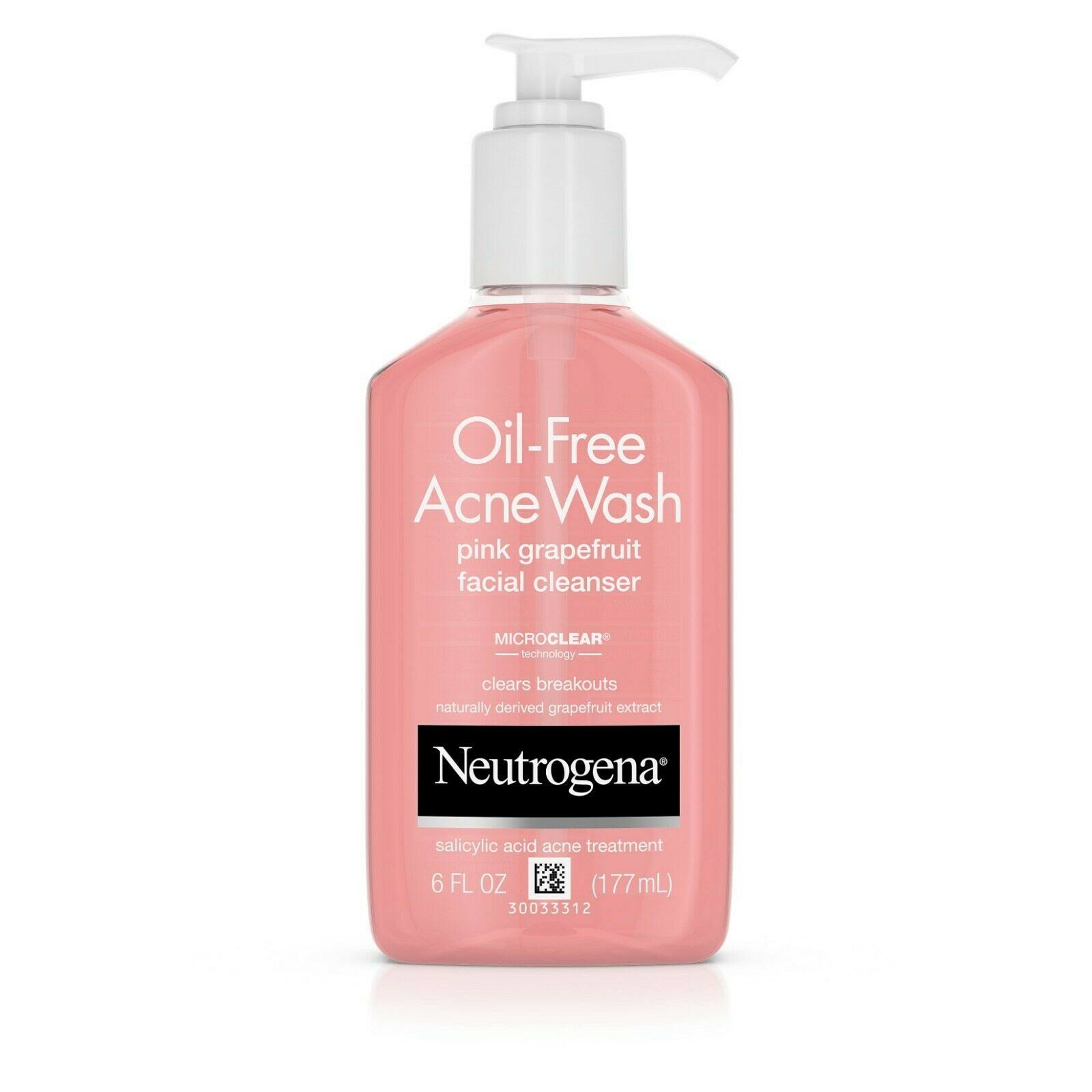 Neutrogena Oil-Free Acne Wash Facial Cleanser - Pink Grapefruit, 6oz