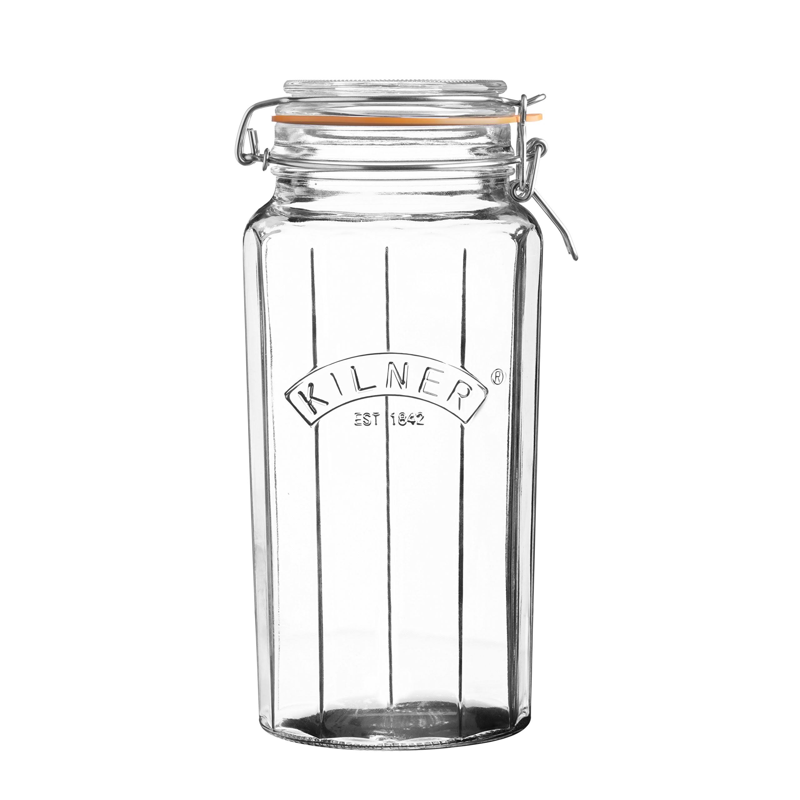 Kilner Facetted Glass Jars - 1.8l