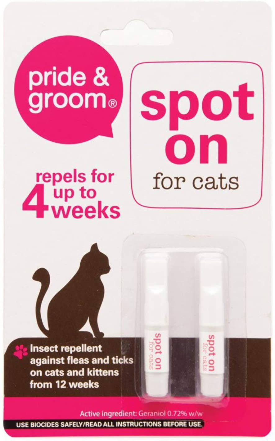 Pride & Groom Spot on for Cats Flea & Tick Repellent