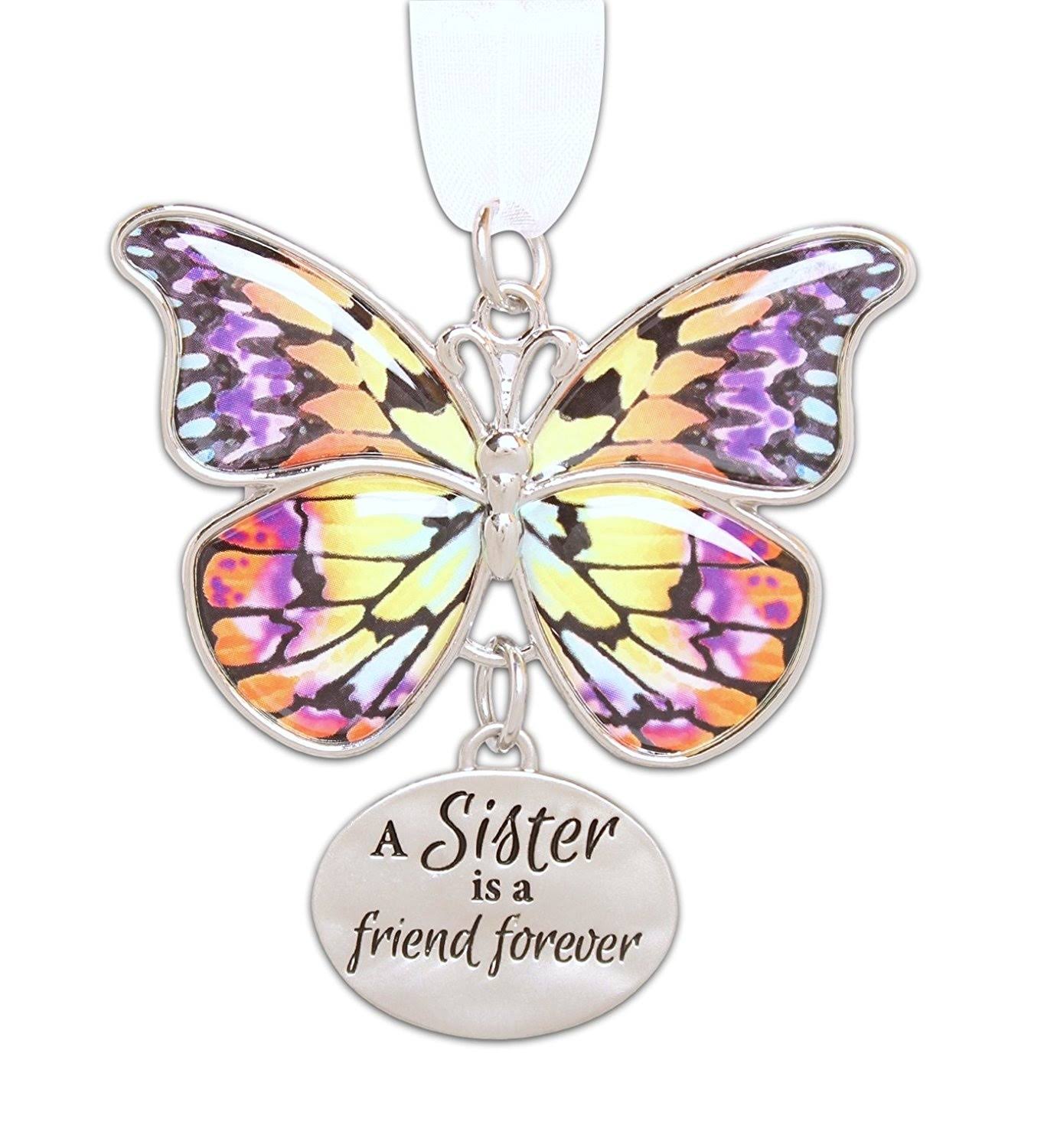 Ganz A Sister is a Friend Forever Metal Butterfly Ornament