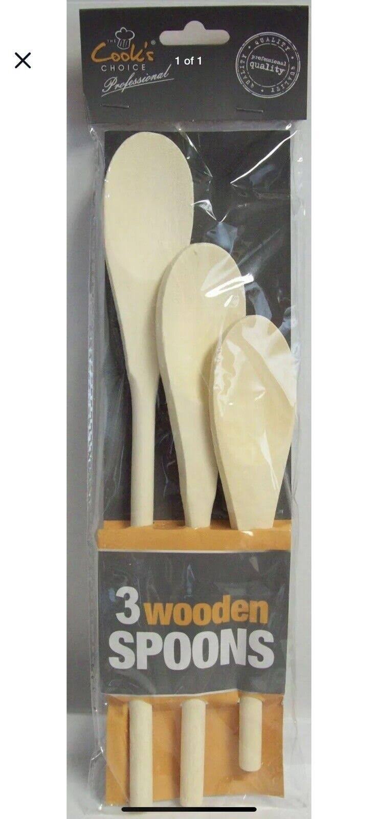 Pack of 3 Wooden Spoons