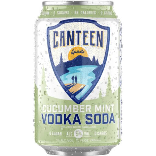Canteen Vodka Soda, Cucumber Mint - 6 pack, 12 fl oz cans