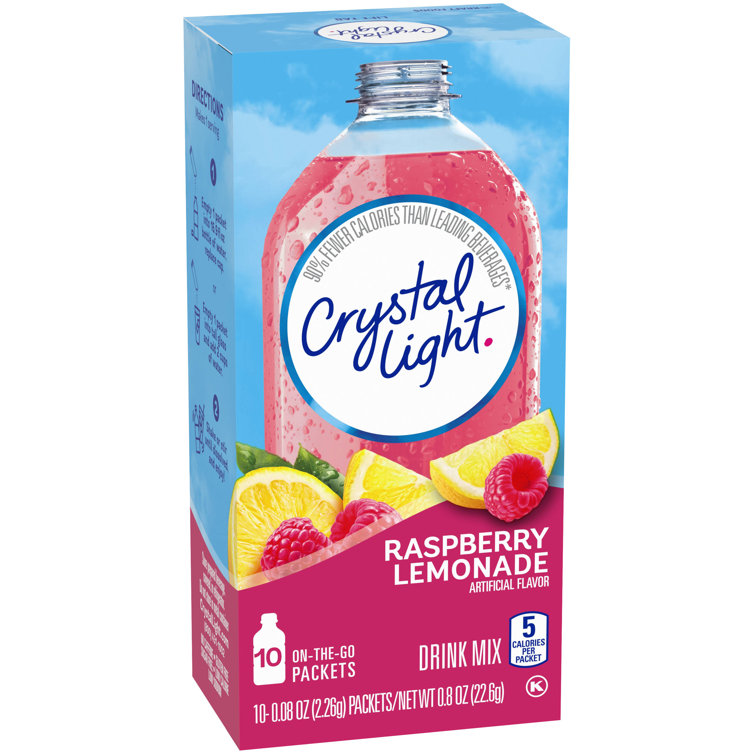 Crystal Light Drink Mix - Raspberry Lemonade, 0.08oz, 10ct