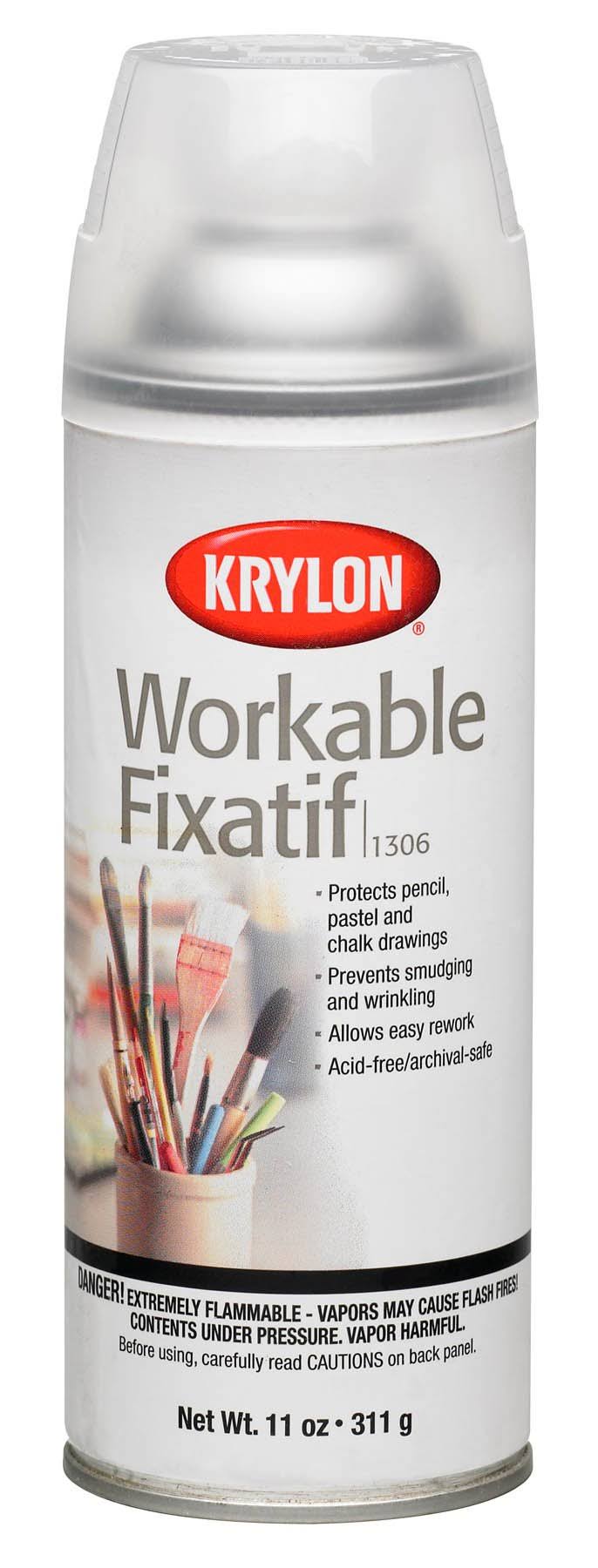 Krylon Workable Fixatif Spray - Clear, 11 Oz
