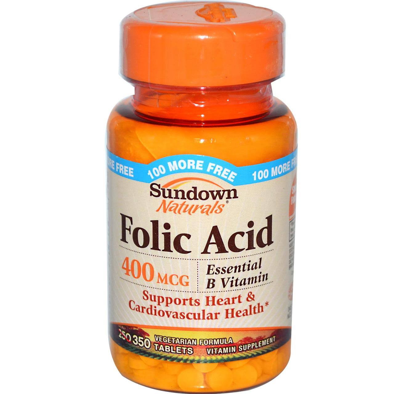 Sundown Naturals Folic Acid Supplement - 350 Count