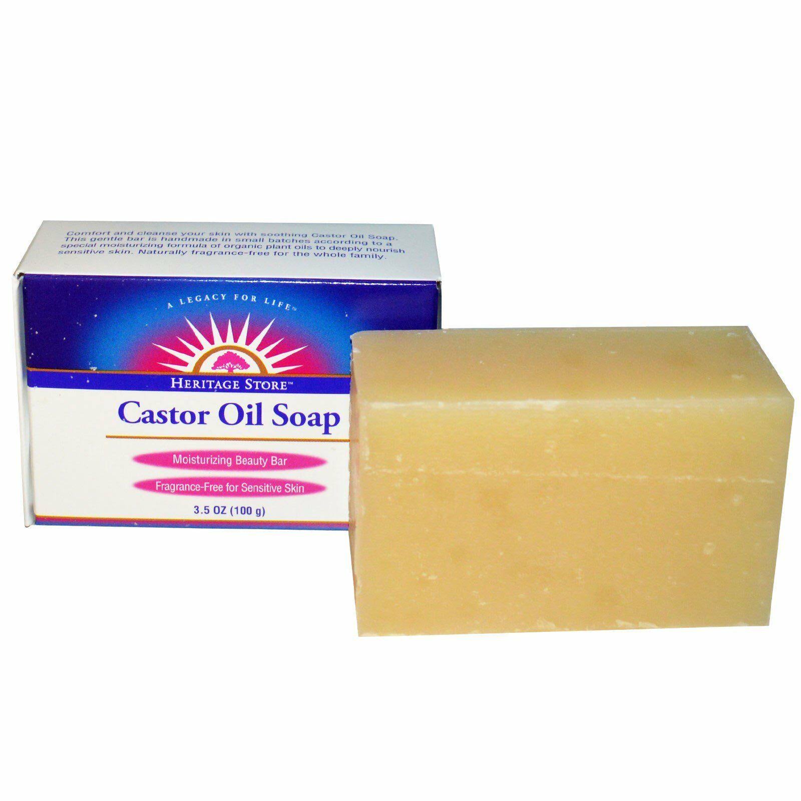 Heritage Castor Oil Moisturizing Beauty Bar Soap - 3.5oz