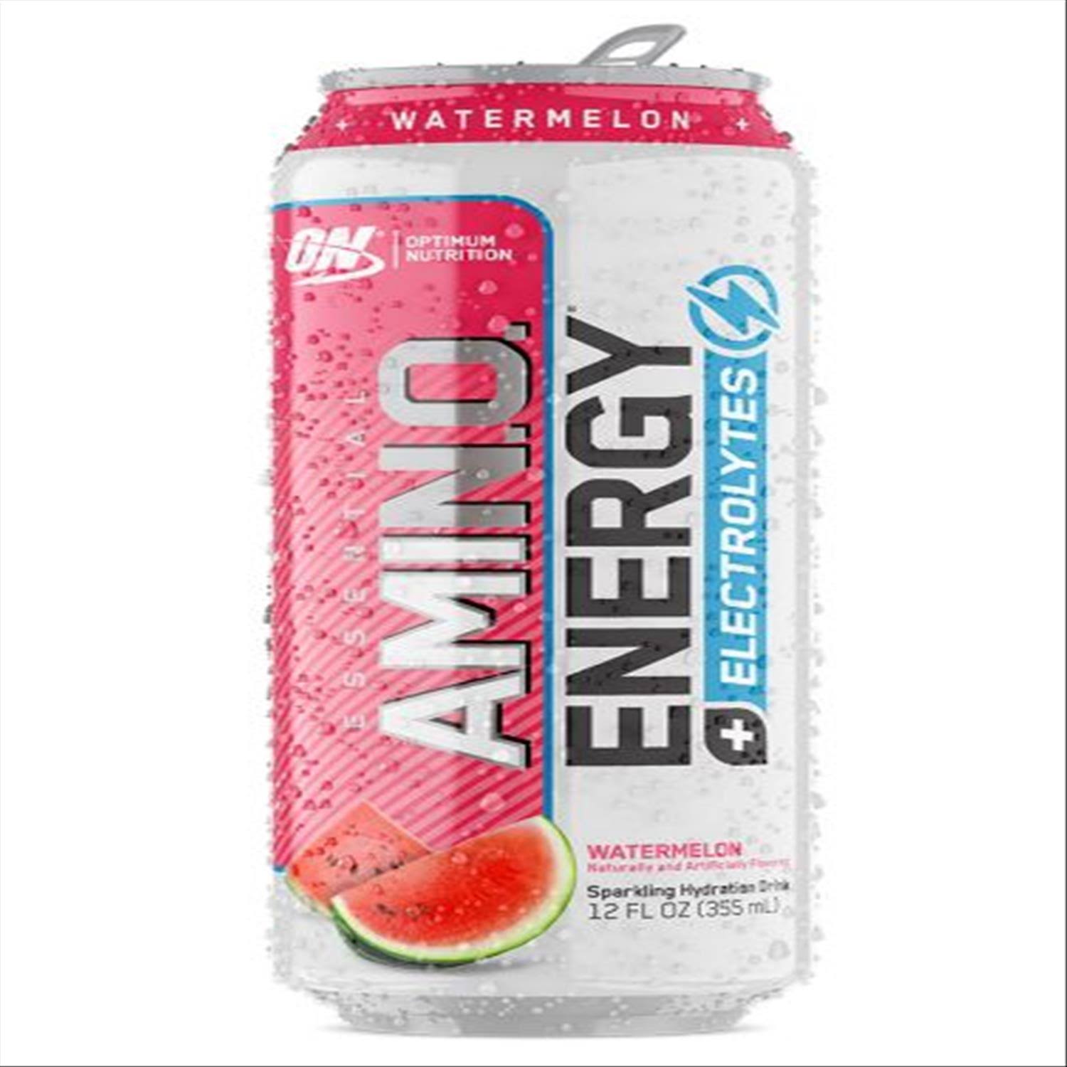 Optimum Nutrition Essential Amin.O. Energy + Electrolytes Sparkling Hydration Drink, Watermelon - 12 fl oz
