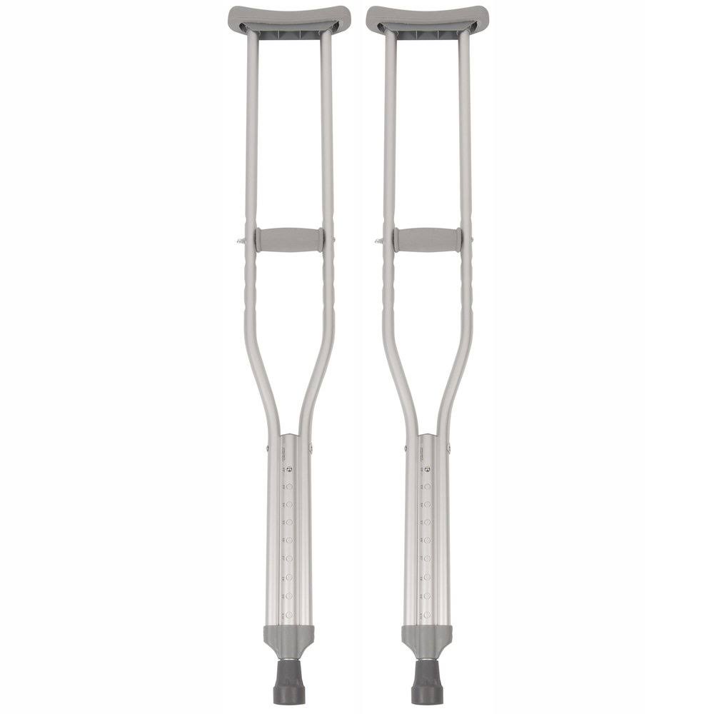 McKesson Aluminum Tall Adult Underarm Crutches 5' 10" to 6 ' 6" User H